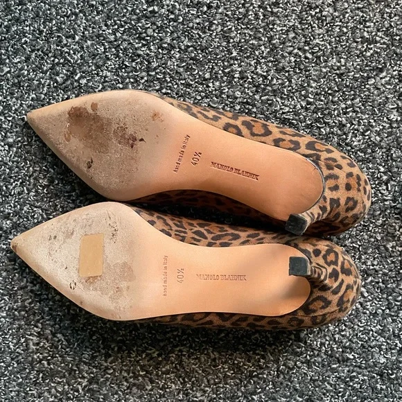 Manolo Blahnik BB Pump Leopard sz 40.5